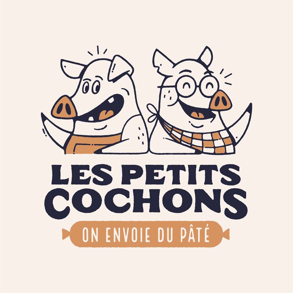Logo de la startup Les Petits Cochons : on envoie du pâté !