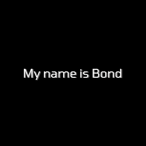 My name is Bond