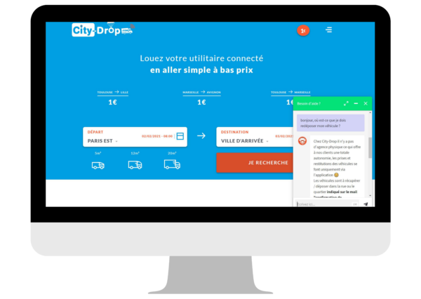 dydu fournit un chatbot pour soulager les équipes de City-Drop