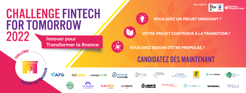 La 5ème édition du Challenge Fintech for Tomorrow est lancée