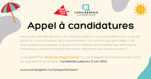 Illustration de la news Le “Summer Impact Camp” par La Conciergerie Numérique et la MAIF Start Up Club