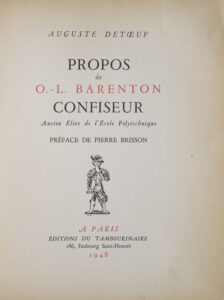 Affiche du livre Propos de O.L. Barenton confiseur