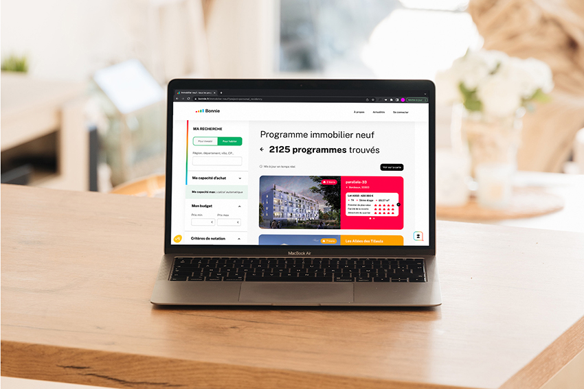 Bonnie la plateforme pour acheter un bien immobilier en ligne