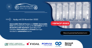 Illustration de la news Ouverture des candidatures au GRAND PRIX ACF AUTOTECH