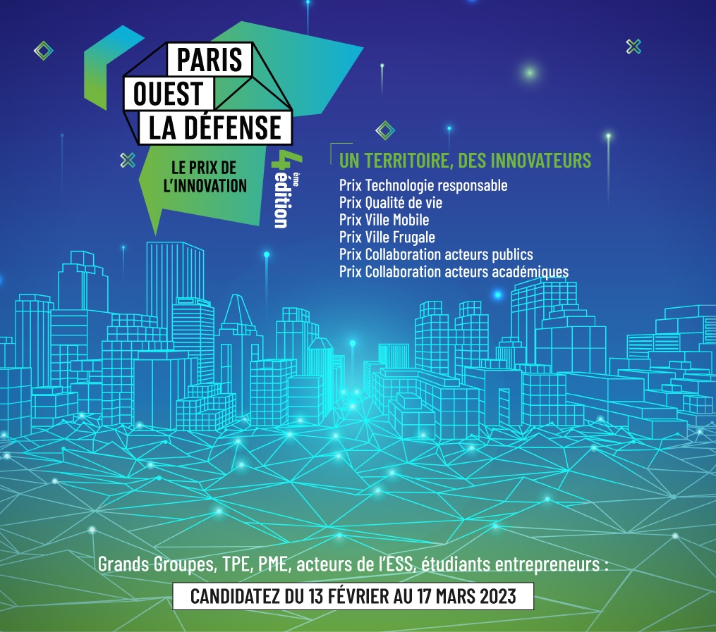 La 4ème édition du Prix de l’innovation de Paris Ouest La Défense est lancée !