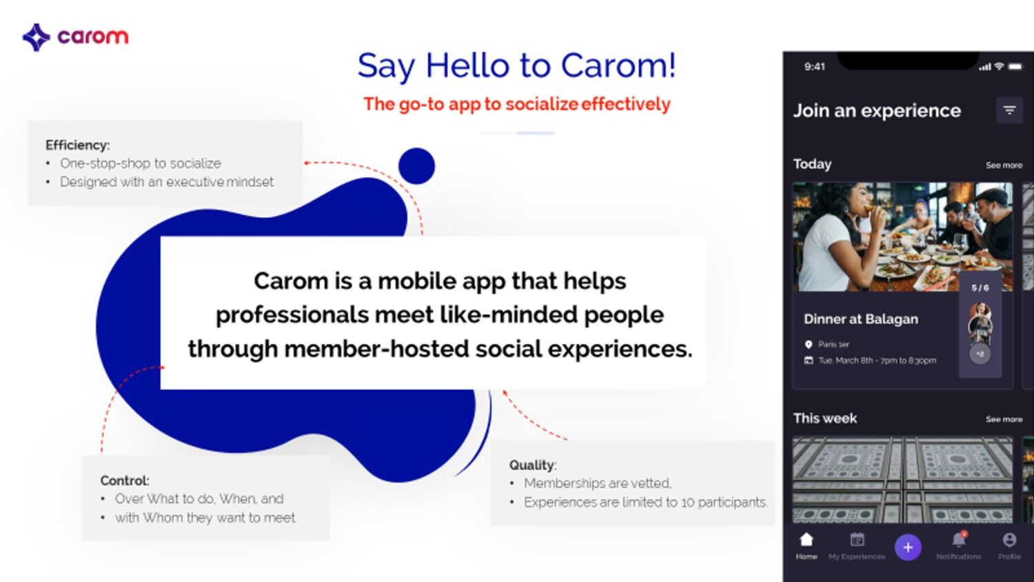 Logo de la startup Carom