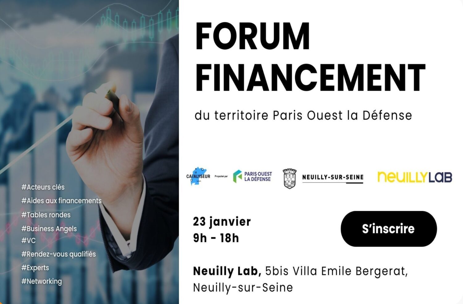 Illustration de la news Le Catalyseur et le Neuilly Lab organisent le Forum Financement
