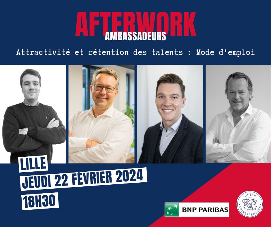 Citizen Entrepreneurs organise un after work à Lille le 22 février