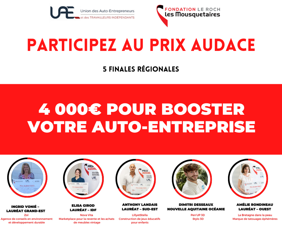 Le Prix Audace 2024 lance un appel à auto-entrepreneurs audacieux !