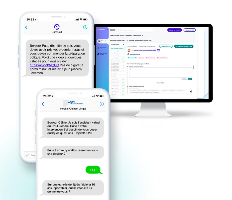 la HealthTech Curecall propose le suivi de patient par SMS