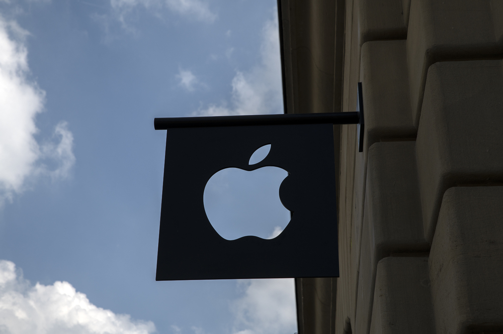 Fermer Logo Apple à Amsterdam Pays-Bas 23-8-2022