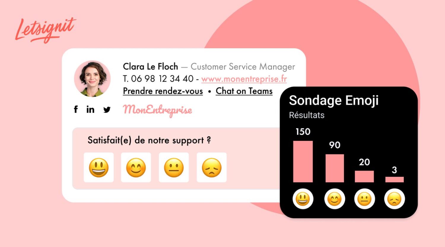 Letsignit lance “Sondages” pour ajouter des enquêtes à la signature de vos emails