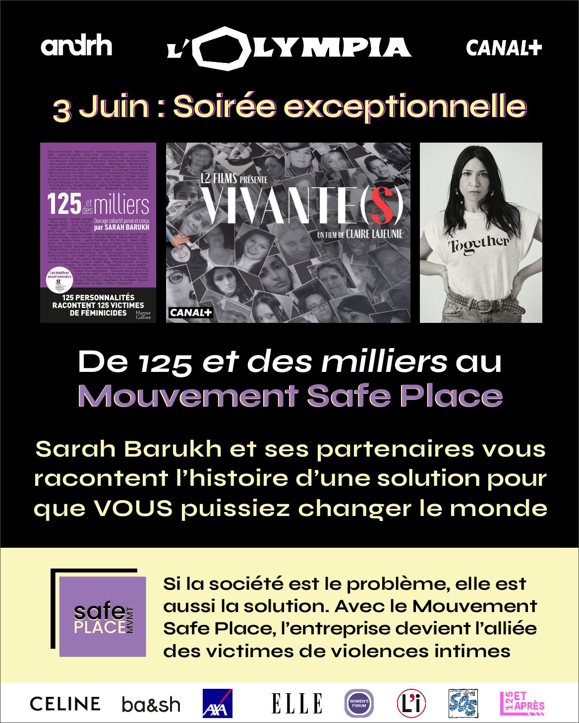 125 et après : la soirée à l’Olympia du Mouvement Safe Place