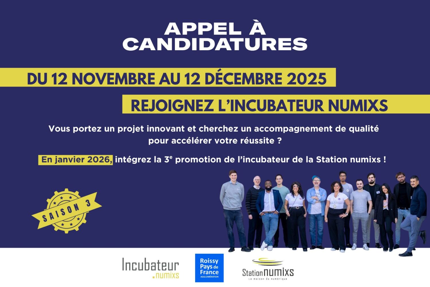 Appel à candidatures pour l’incubateur Station numixs