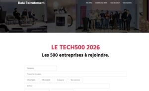 Illustration de la news TECH500 2026 : Top 500 entreprises qui recrutent en France