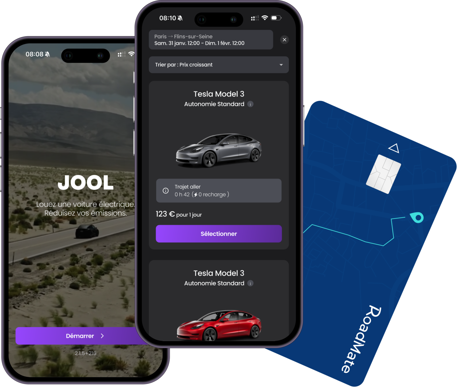 Illustration de la news RoadMate intègre Jool pour louer des voitures électriques