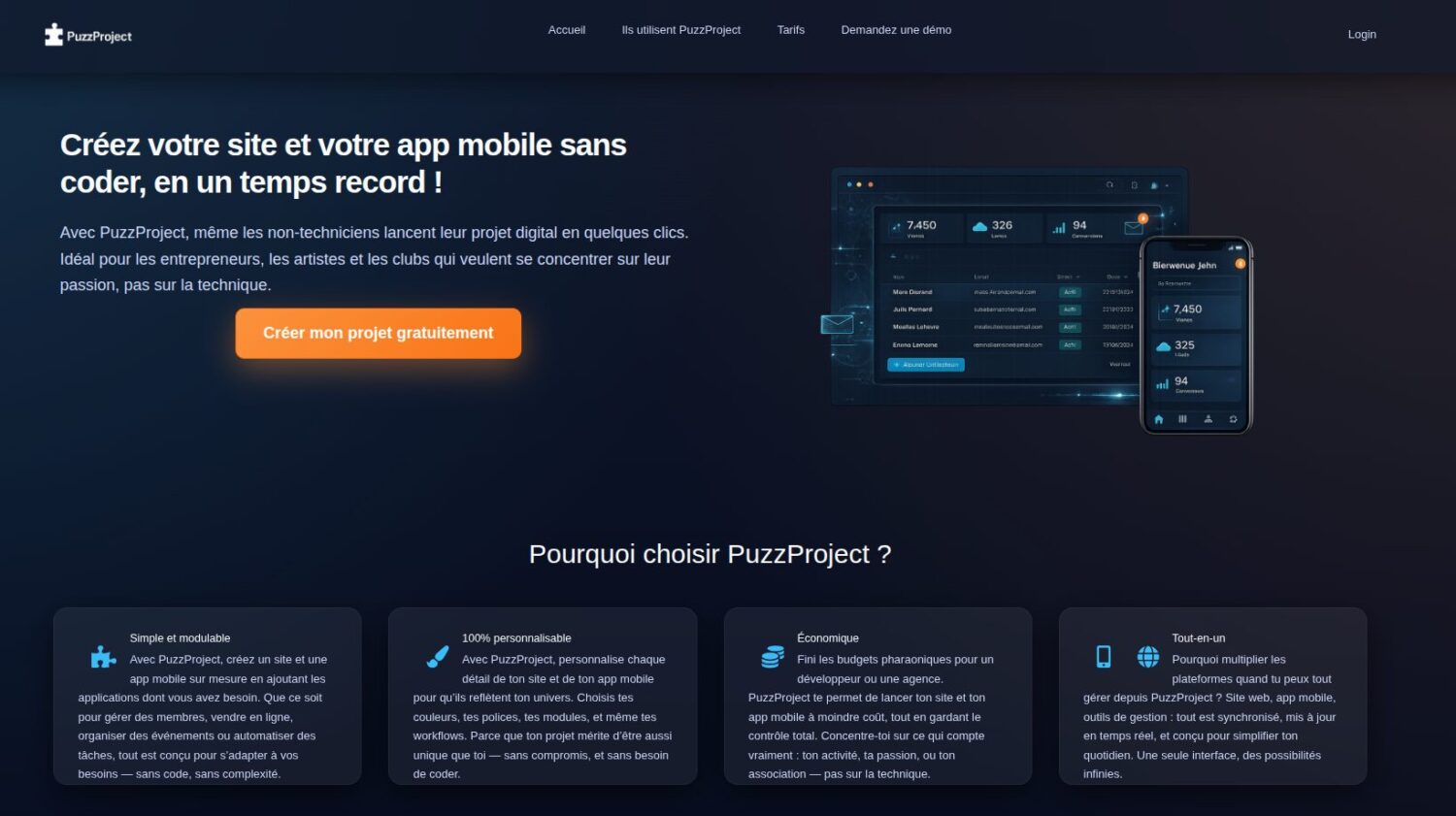 Logo de la startup puzzproject