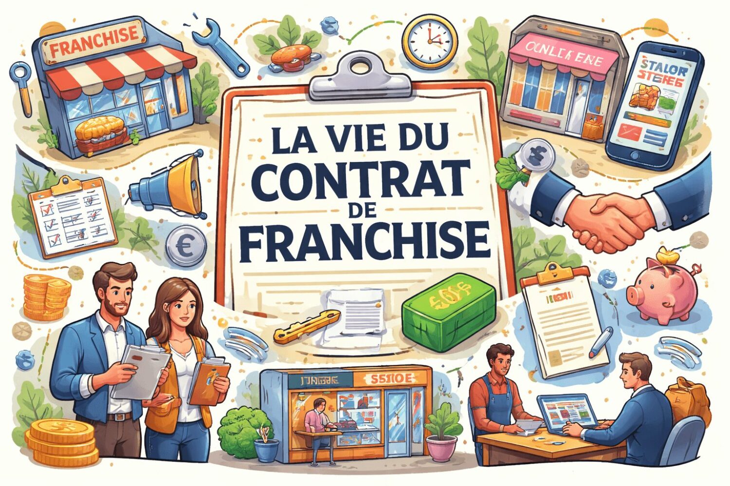 Logo de la startup Franchise : comment se passe la vie du contrat (et ce qui change avec le temps)