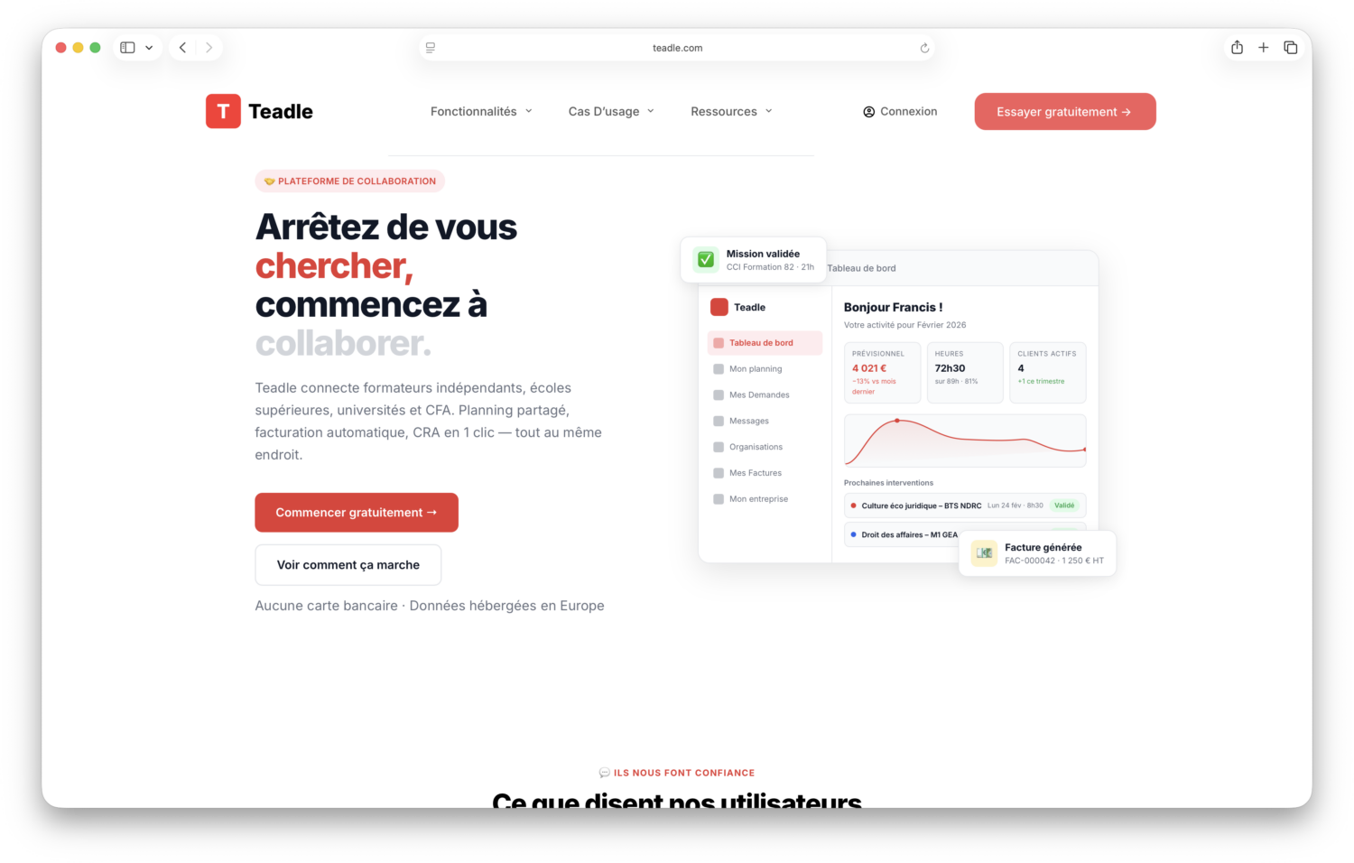 Logo de la startup Teadle