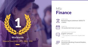 Illustration de la news Master en Finance de l'ESCP : 1er mondial pour la 4e année