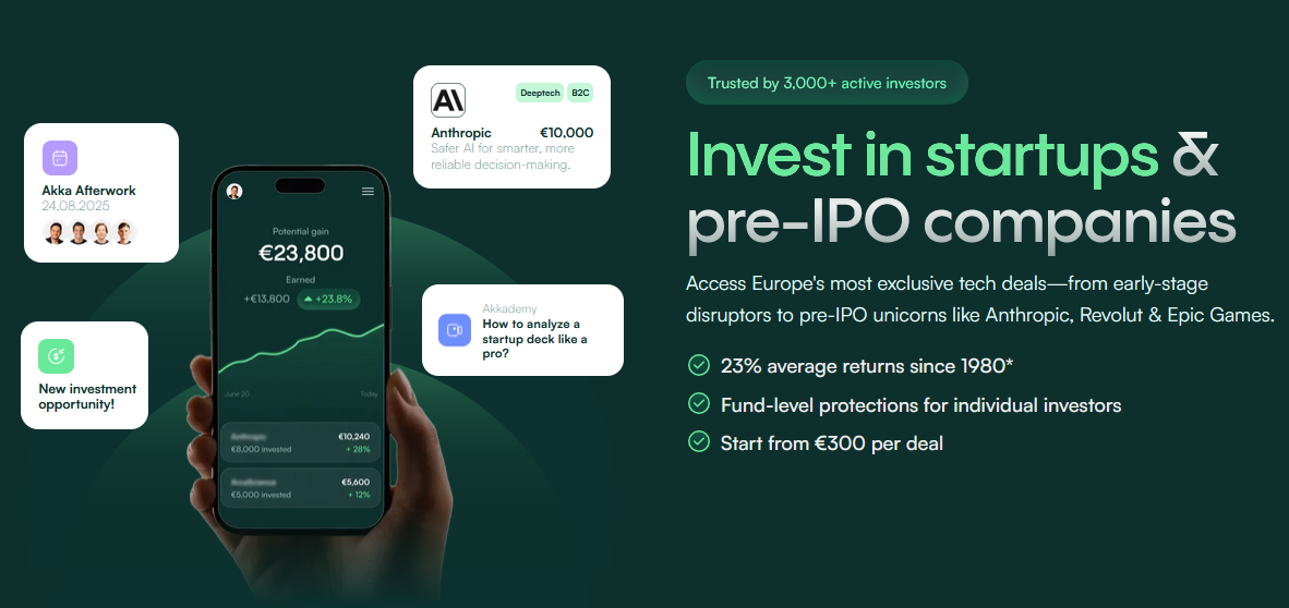 Illustration de la news Akka.app : Investissez dans des entreprises tech avant IPO