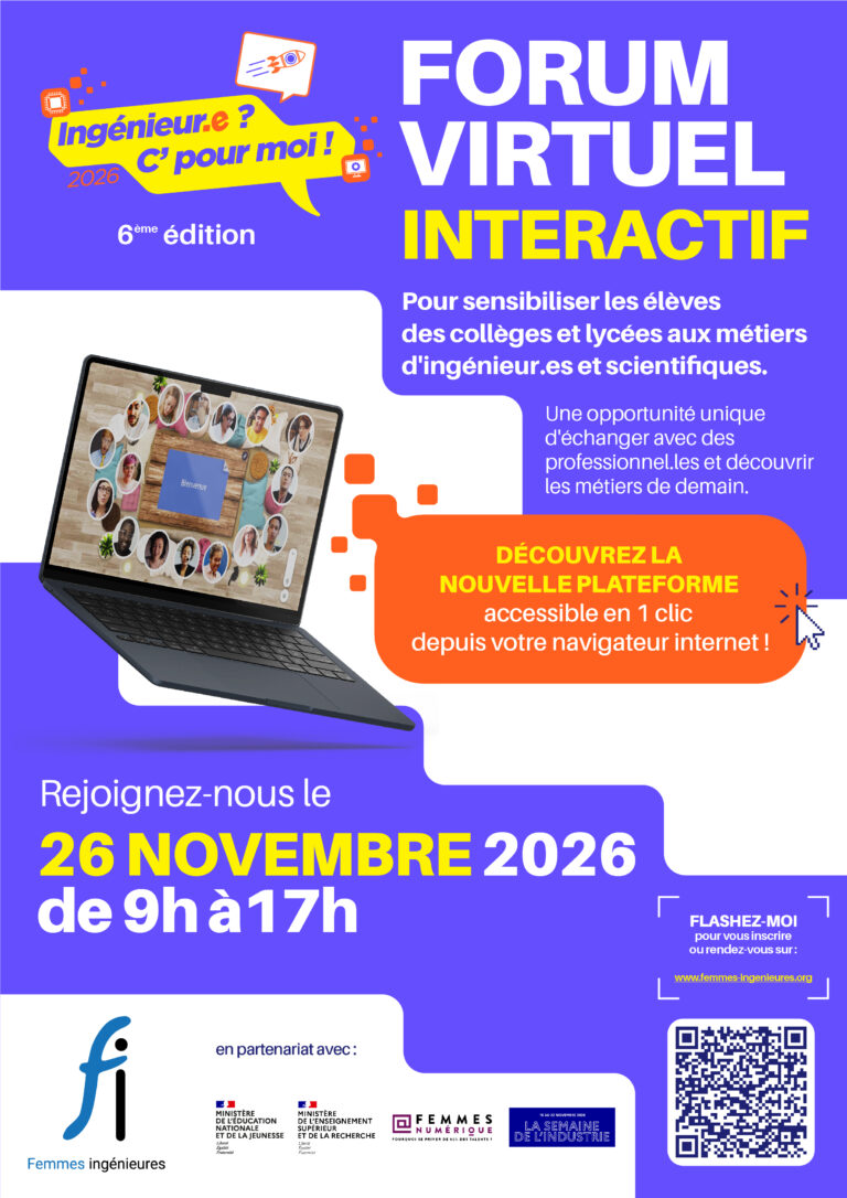 Femmes Ingénieures organise son forum virtuel d’orientation le 26 novembre 2026