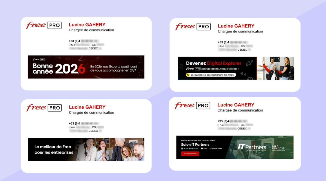 Free Pro optimise ses emails avec Letsignit