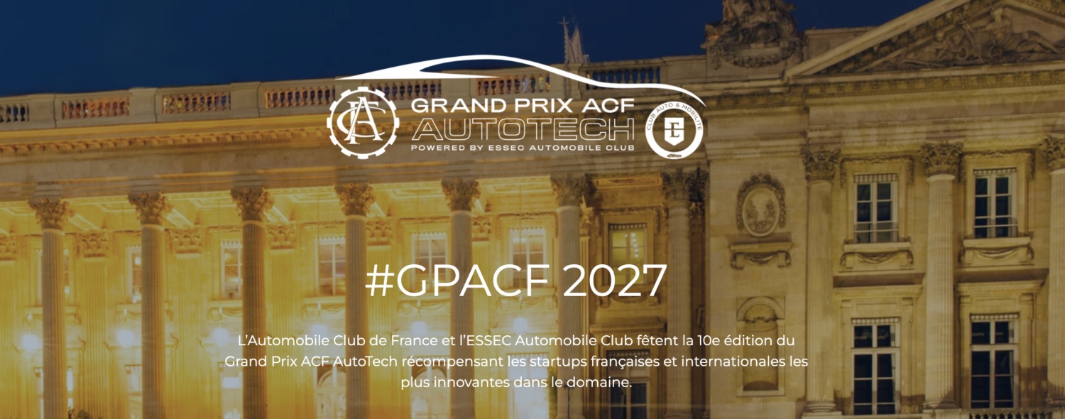Grand Prix ACF AutoTech : les candidatures ouvertes pour la 10e édition du concours startups automobile